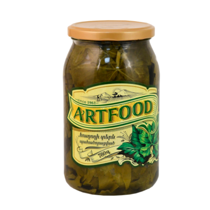 ARTFOOD — Виноградные листья консервированные, 780 г, коробка 6 шт