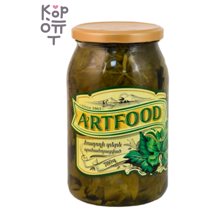 ARTFOOD — Виноградные листья консервированные, 780 г, коробка 6 шт