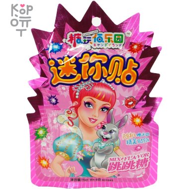 Конфеты Шипучка Popping Candy Mix Flavor - Шипучка - взрывашка "Принцесса Бэль" со вкусом фруктов, на ленте + переводилка &mdash; Корейские товары для всей семьи(КорОпт)