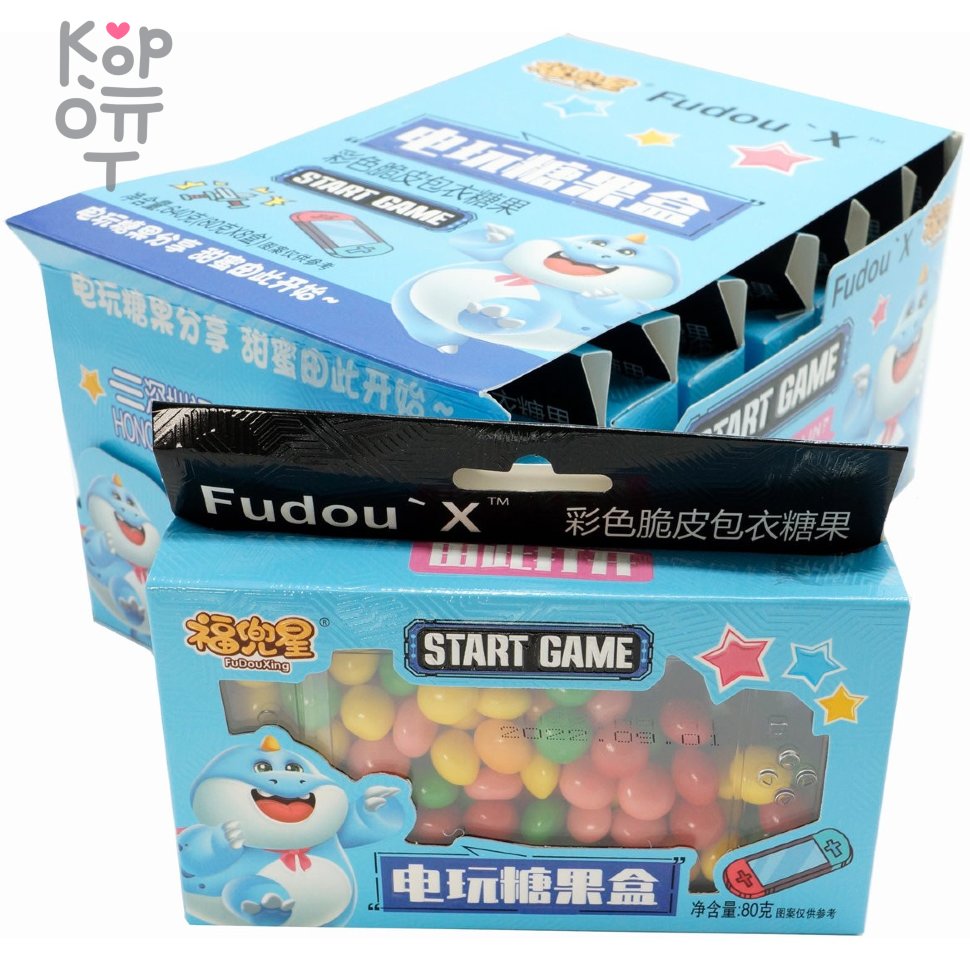 Конфеты Fudou Start Game с фруктовым вкусом, драже по цене 130 руб. в  интернет магазине Корейские товары для всей семьи(КорОпт)