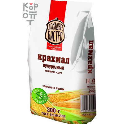 Крахмал кукурузный Домашнее Бистро, 200 г