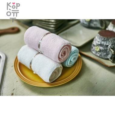 SUNG BO Салфетка для кухни универсальная №017 &quot;Сotton Dishcloth&quot; (24см×28см) хлопковая 3шт. — Корейские товары для всей семьи(КорОпт)