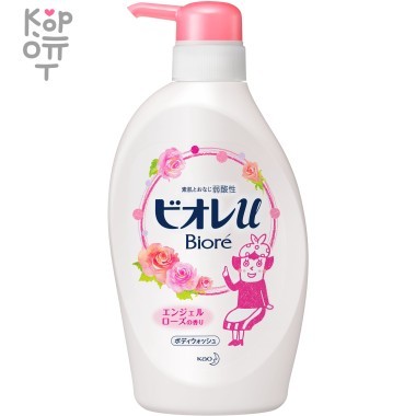 KAO Biore U Angel Rose scent - Гель для душа с эфирными маслами и ароматом розы — Корейские товары для всей семьи(КорОпт)