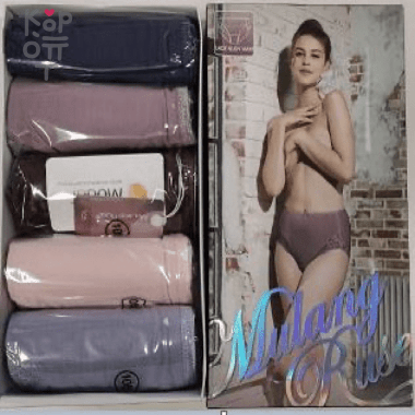 Трусы женские высокие с кружевом, упаковка 5 штук. Ю.Корея — Корейские товары для всей семьи(КорОпт)