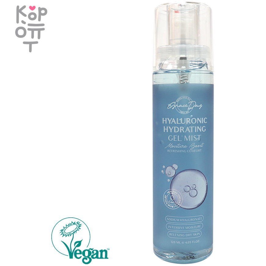 Grace Day Hyaluronic Hydrating Gel Mist - Освежающий гель-мист для лица с Гиалуроновой кислотой 120мл., купить с доставкой на дом фото 1 &mdash; Корейские товары для всей семьи(КорОпт)