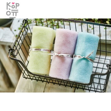 SUNG BO Мочалка для душа Wave Shower Towel - №020 28см*95см средне-жесткая, нейлон — Корейские товары для всей семьи(КорОпт)
