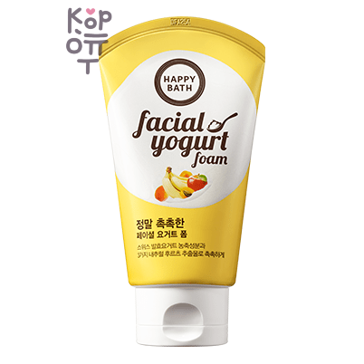 Happy Bath Real Fresh Facial Yogurt Foam - Увлажняющая пенка для сухой кожи с экстрактом фруктов, 120 г