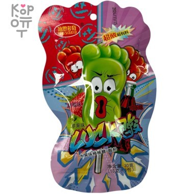 Леденцы TaiLeNu на ленте с фруктовым вкусом, в форме ступней — Корейские товары для всей семьи(КорОпт)