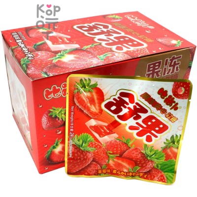 Жевательная конфета Shuguo Mixed Gel Candy Желейная конфета с желейной начинкой и со вкусом Клубники