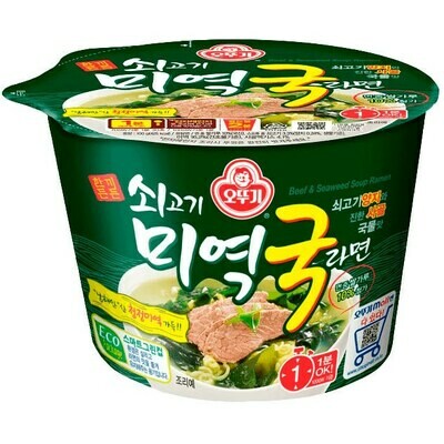 OTTOGI — Лапша со вкусом говядины и морской капусты Beef &amp; Seaweed soup ramen 100гр.