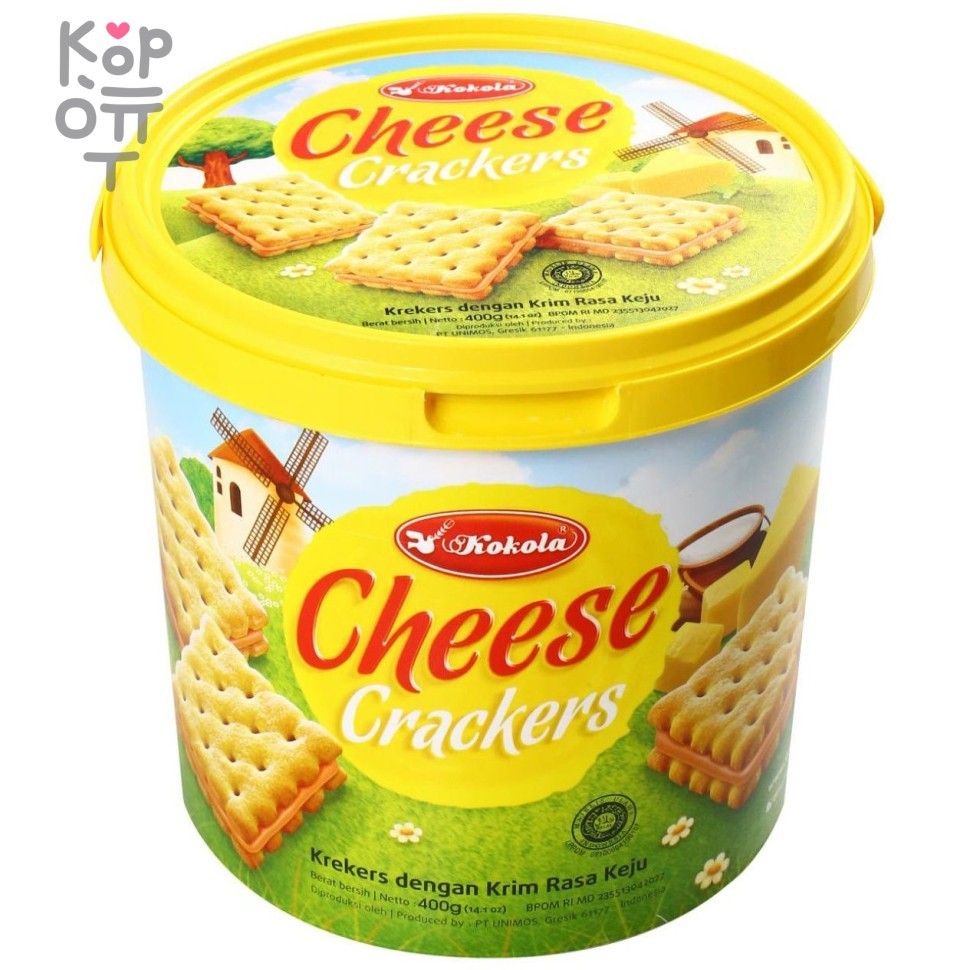 Kokola Soft Crackers Sandwich Cheese Крекеры с Сырной начинкой, 400гр
