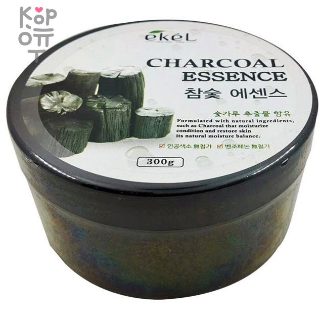 EKEL Увлажняющий гель для лица и тела с экстрактом Древесного Угля, 300мл., купить с доставкой на дом фото 1 — Корейские товары для всей семьи(КорОпт)