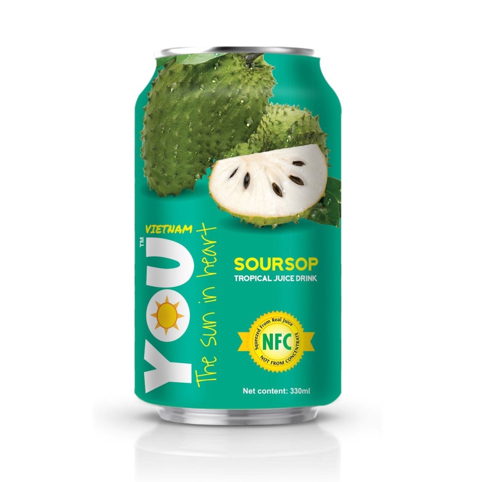 YOU Vietnam — Annona Tropical Juice Drink — Напиток с соком анонны — 330 мл — коробка 24 шт