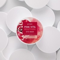 Petitfee Pink Vita Brightening Eye Mask - Осветляющие тканевые патчи для глаз с витаминным комплексом 60шт. (30 пар)