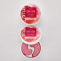 Petitfee Pink Vita Brightening Eye Mask - Осветляющие патчи для глаз на основе эссенции розовой воды 60 шт