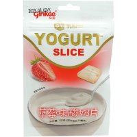 Леденцовая карамель Ginkee Yogurt Slice Йогуртовая таблетка со вкусом Клубники