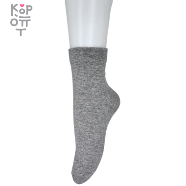 Baljjangbal - Носки средние серые однотонные (унисекс) 26см., 1 пара. — Корейские товары для всей семьи(КорОпт)