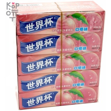 Жевательные конфеты Shijiebei со вкусом Персика — Корейские товары для всей семьи(КорОпт)
