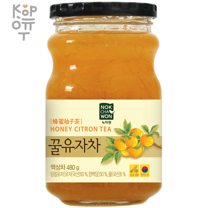 NOKCHAWON Honey Citron Tea - Медово-цитронный чай, 480гр., купить с доставкой на дом фото 1 — Корейские товары для всей семьи(КорОпт)