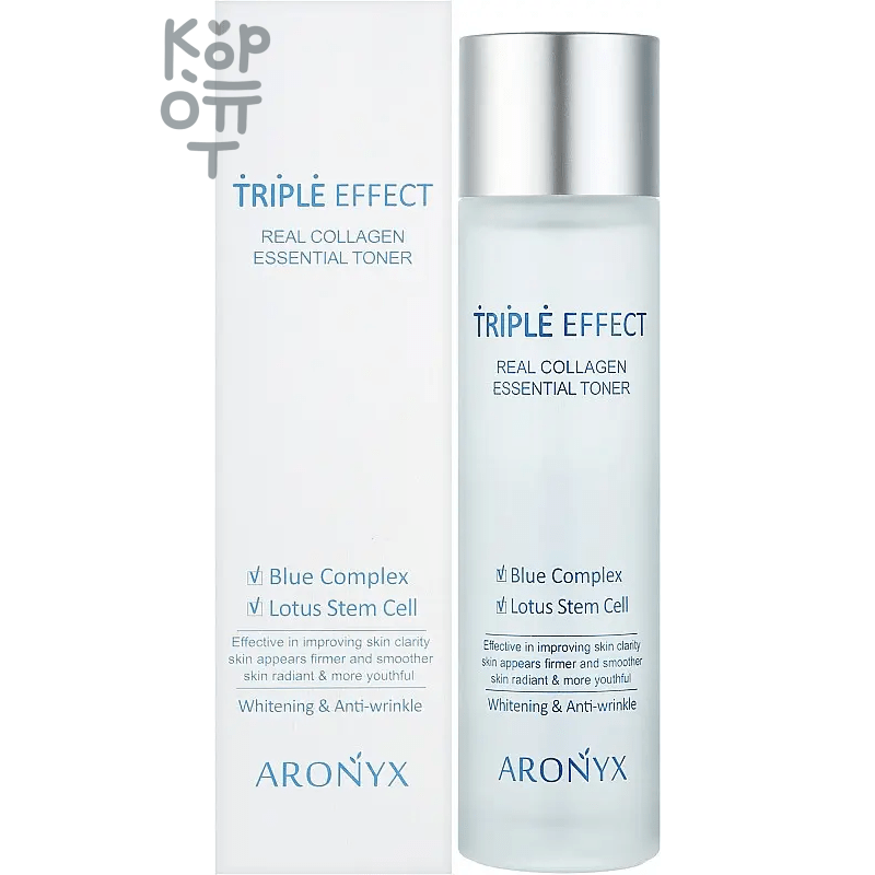 Aronyx Toner Essential Triple Effect Real Collagen - Тонер для лица укрепляющий с морским коллагеном 150 мл