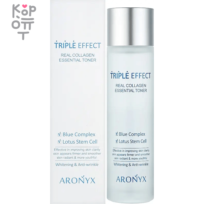 Aronyx Triple Effect Real Collagen Essential Toner - Укрепляющий тонер для лица с Морским Коллагеном 150мл., купить с доставкой на дом фото 1 — Корейские товары для всей семьи(КорОпт) Aronyx Triple Effect Real Collagen Essential Toner - Укрепляющий тонер для лица с Морским Коллагеном 150мл., купить с доставкой на дом фото 1 — Корейские товары для всей семьи(КорОпт)