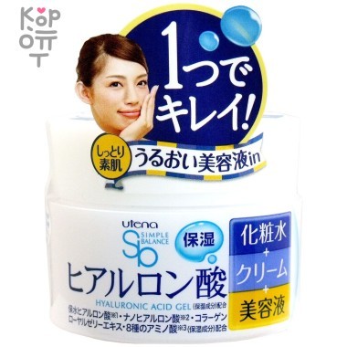 UTENA Simple Balance Увлажняющий гель для лица 3 в 1 с тремя видами гиалуроновой кислоты, 100гр. — Корейские товары для всей семьи(КорОпт)