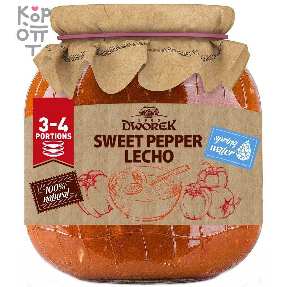 Dworek Sweet Pepper Lecho - Лечо с паприкой 720мл. по цене 820 руб. в  интернет магазине Корейские товары для всей семьи(КорОпт)