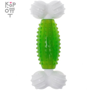 CanineClean игрушка для собак Косточка нейлон/синтетическая резина 19 см с ароматом мяты, зеленый — Корейские товары для всей семьи(КорОпт)