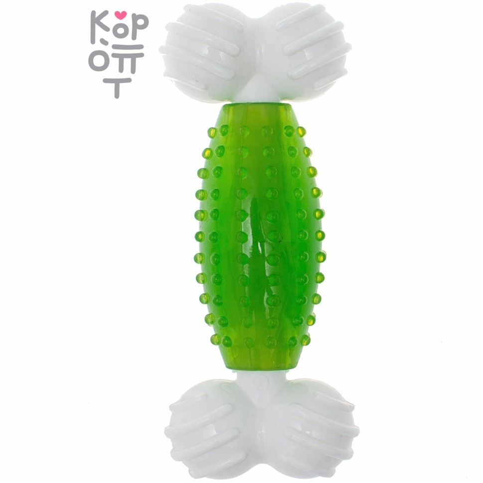 CanineClean игрушка для собак Косточка нейлон/синтетическая резина 19 см с ароматом мяты, зеленый