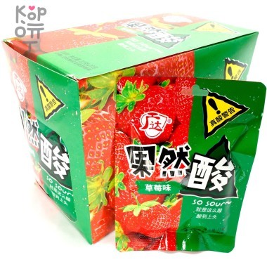 Кислая карамель Кислое предупреждение Sour Candy со вкусом Клубники — Корейские товары для всей семьи(КорОпт)