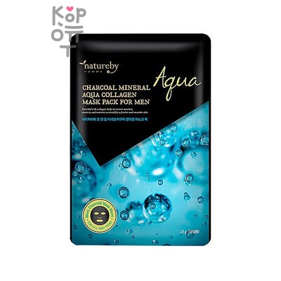 Тканевая маска, для МУЖЧИН c коллагеном/ Collagen Mask Pack For Men, Natureby