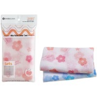 SUNG BO Мочалка для душа White Pattern Shower Towel - №168 28см*95см средней жесткости, нейлон, полиэстер