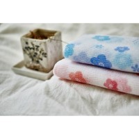 SUNG BO Мочалка для душа White Pattern Shower Towel - №168 28см*95см средней жесткости, нейлон, полиэстер