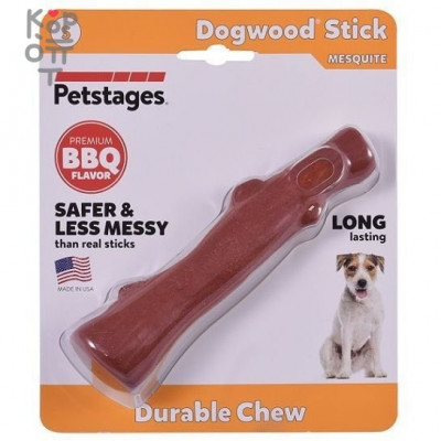 Petstages игрушка для собак Mesquite Dogwood с ароматом барбекю 16 см маленькая