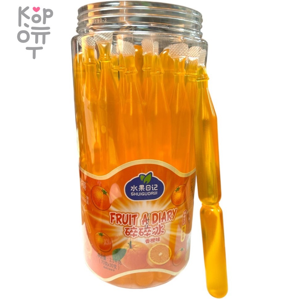 Питьевое Фруктовое желе Shuiguoriji Fresh Juice - Фруктовый напиток со вкусом Апельсина, купить с доставкой на дом фото 1 — Корейские товары для всей семьи(КорОпт)