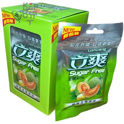 Конфеты Lishuang Sugar Free со вкусом дыни и мяты, 180гр.
