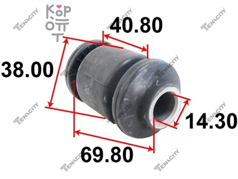 Сайлентблок 48068-BZ080 AAMTO1218 LITE / TOWNACE переднего рычага Маленький TENACITY