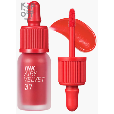 Peripera Ink Airy Velvet #07 Heart Grapefruit - Матовая помада-тинт в оттенке грейпфрута 4 г