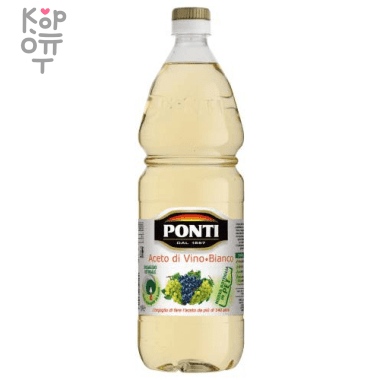 Уксус винный белый Ponti 6% , 1л. &mdash; Корейские товары для всей семьи(КорОпт)