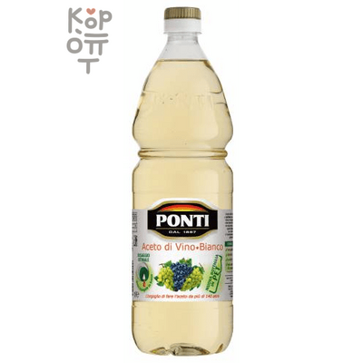 Ponti Уксус винный белый 6%, 1 л