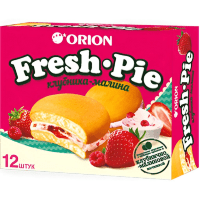 Orion Choco Pie Fresh Pie - Чоко пай Орион Фреш Пай Клубника-Малина 12шт., 360гр. 