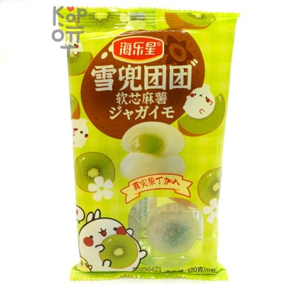 Моти Fujian Mochi Снежный заяц с кусочками Киви, 120гр.