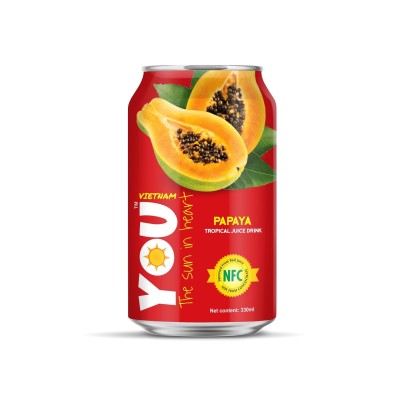 YOU Vietnam — Papaya Tropical Juice Drink — Напиток с соком папайи — 330 мл — коробка 24 шт