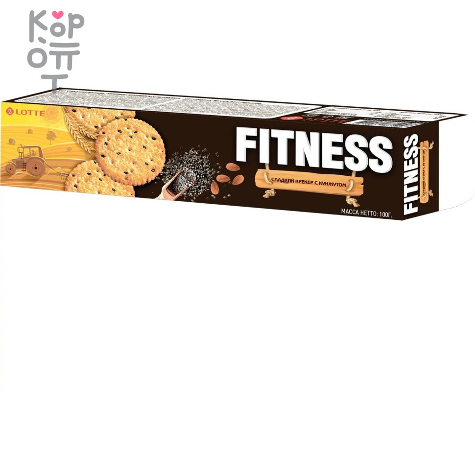 Lotte Fitness Cracker Крекер сладкий с кунжутом, 100гр. по цене 105 руб. в  интернет магазине Корейские товары для всей семьи(КорОпт)