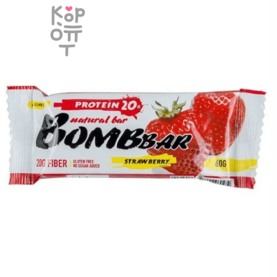 BOMBBAR Батончик мультизлаковый Клубника, 45 г