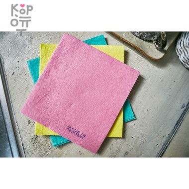 SUNG BO Салфетка для кухни универсальная №019 &quot;Non Woven Dishcloth&quot; - 40см×38см, вискоза, полиэстер 3шт. — Корейские товары для всей семьи(КорОпт)