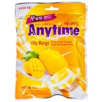 Lotte Anytime Milky Mango - Карамель леденцовая с ксилитолом, Манго 60гр.