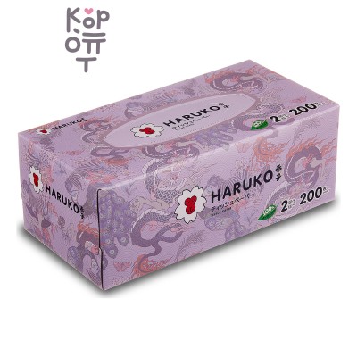 HARUKO Салфетки бумажные коллекция Кимоно в картонной коробке, 200 штук