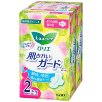 Kao Laurier Hada Kirei Guard Sanitary Pads - Дневные гигиенические прокладки, с крылышками 20шт.*2уп. (20,5см.)