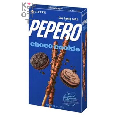 Lotte Pepero Choco cookie - Соломка в шоколадной глазури, 32 г